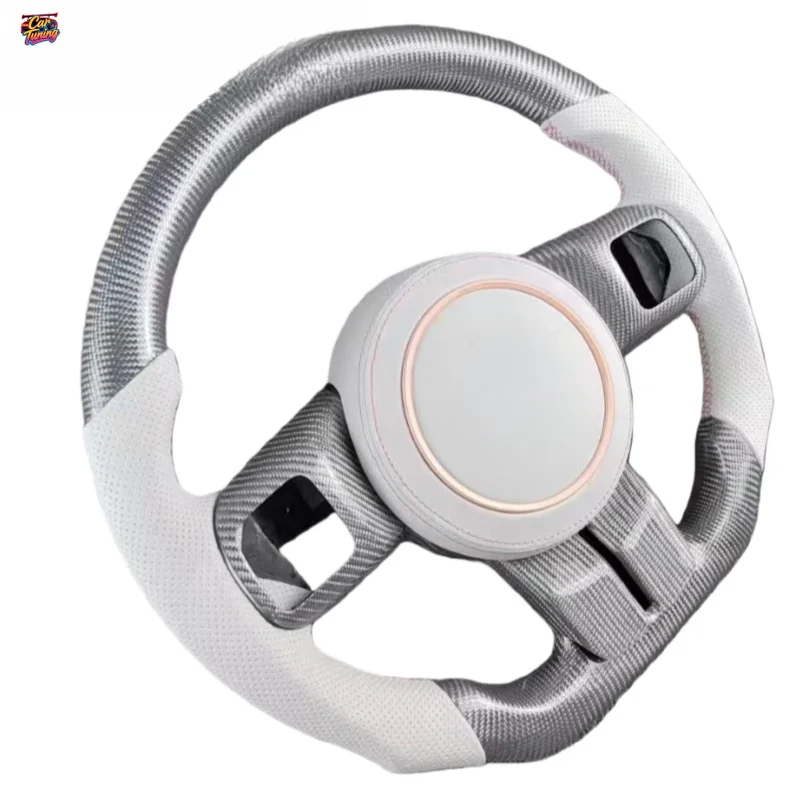 Carbon Fiber Car Steering Wheel, Suitable for Jeep 2011-2018 Wrangler, 2011-2014 Grand Cherokee Gladiator Without Airbag