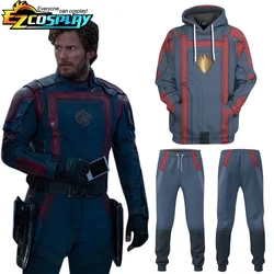 Star-Lord Cosplay Adult Mens Women Hoodie Pants Set Casual 3D Print Cosplay Pullover Hoodied Sweatshirts