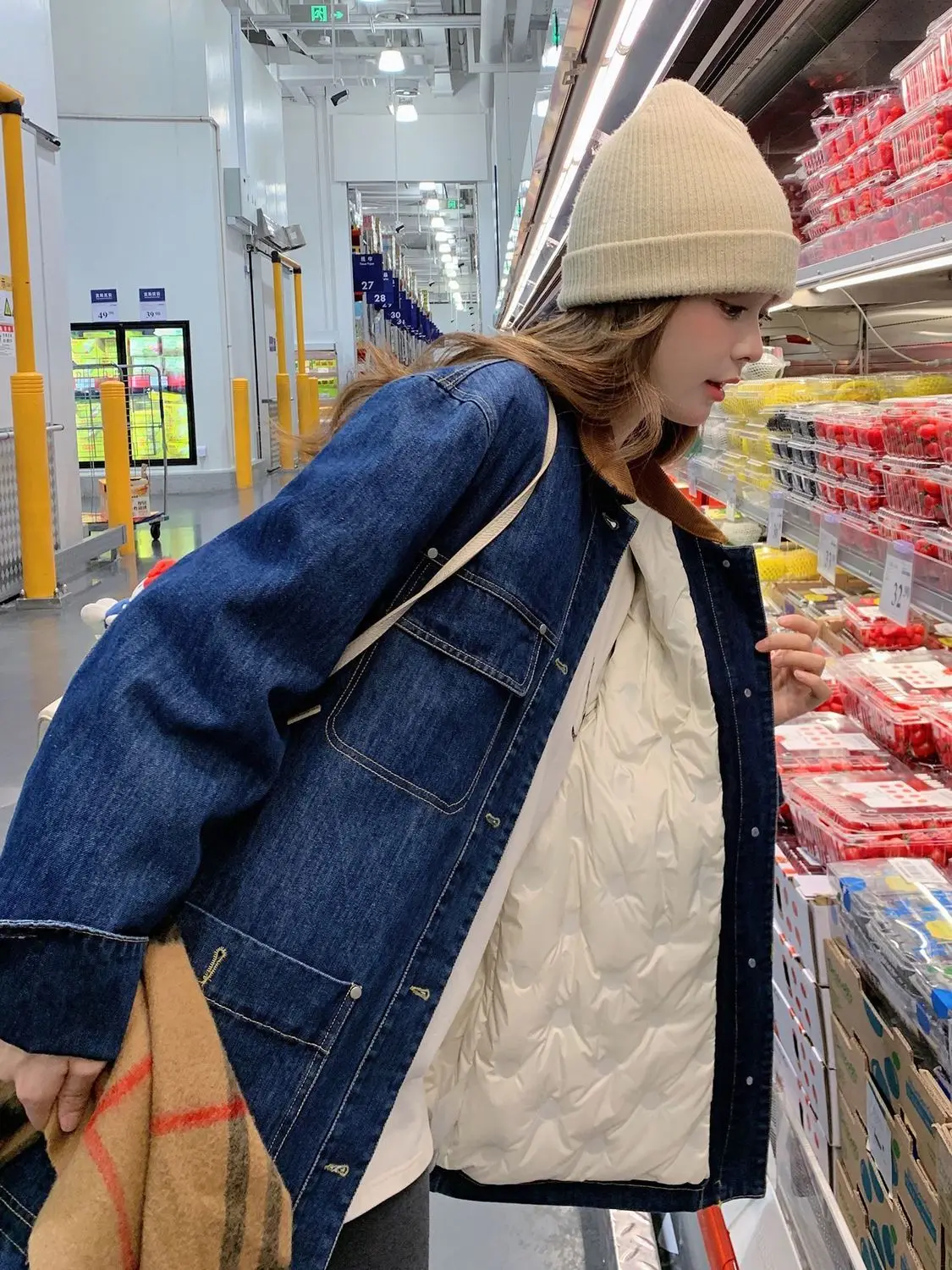 

Retro Workwear With Cotton Denim Jacket For Women In Winter 2025, New Korean Style Loose And Age Reducing Cotton Jacket