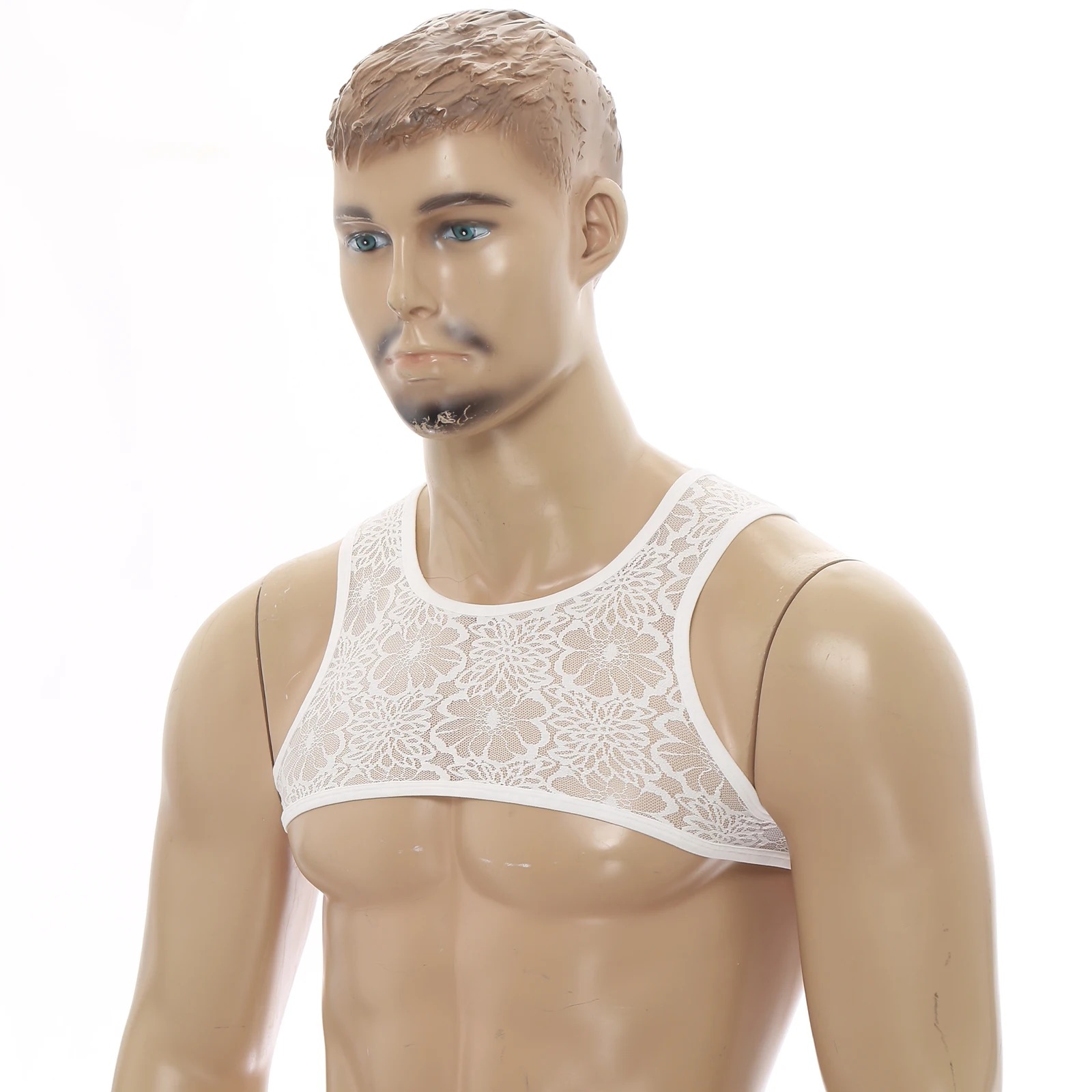 Mini สั้นเสื้อกั๊กผู้ชายกล้ามเนื้อแสดง Bra Top Cross-dressing Transgender บทบาทเล่น Prop Top สําหรับสนุกเกย์ชุดชั้นในชุดนอน