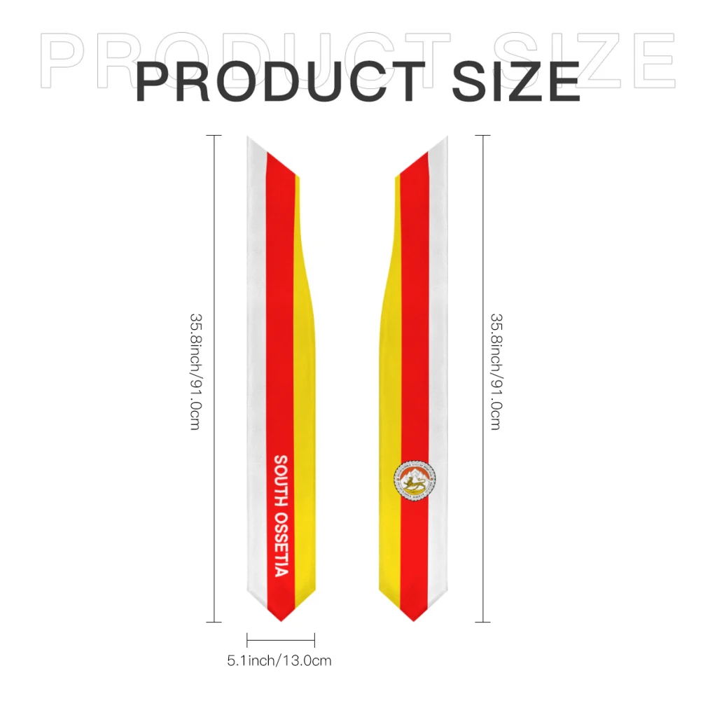المزيد من تصميم شال التخرج علم أوسيتيا الجنوبي وعلم الولايات المتحدة سرق وشاح الشرف دراسة على الطلاب الدوليين