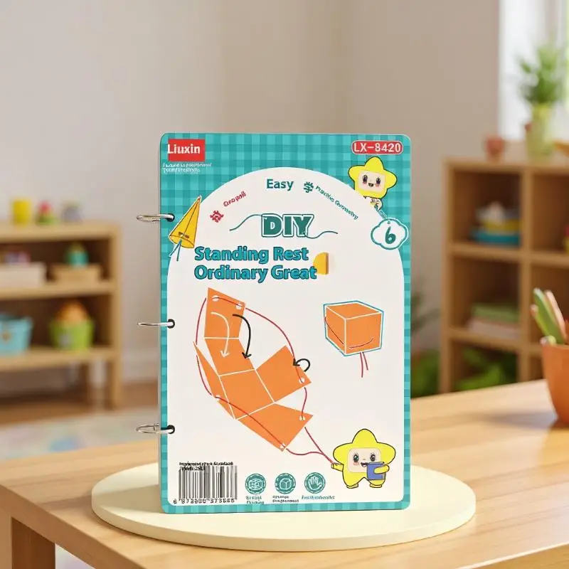 **Juego de libros silenciosos de geometría 3D Montessori para niños, 1 juego de cuadernos de trabajo, herramientas educativas de aprendizaje temprano de matemáticas para preescolar**