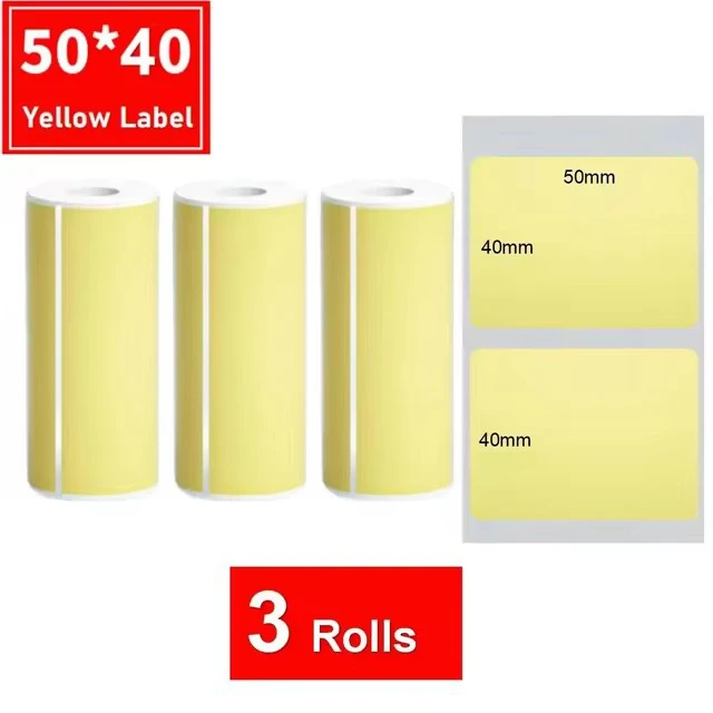 3rolls 50X40 YELLOW