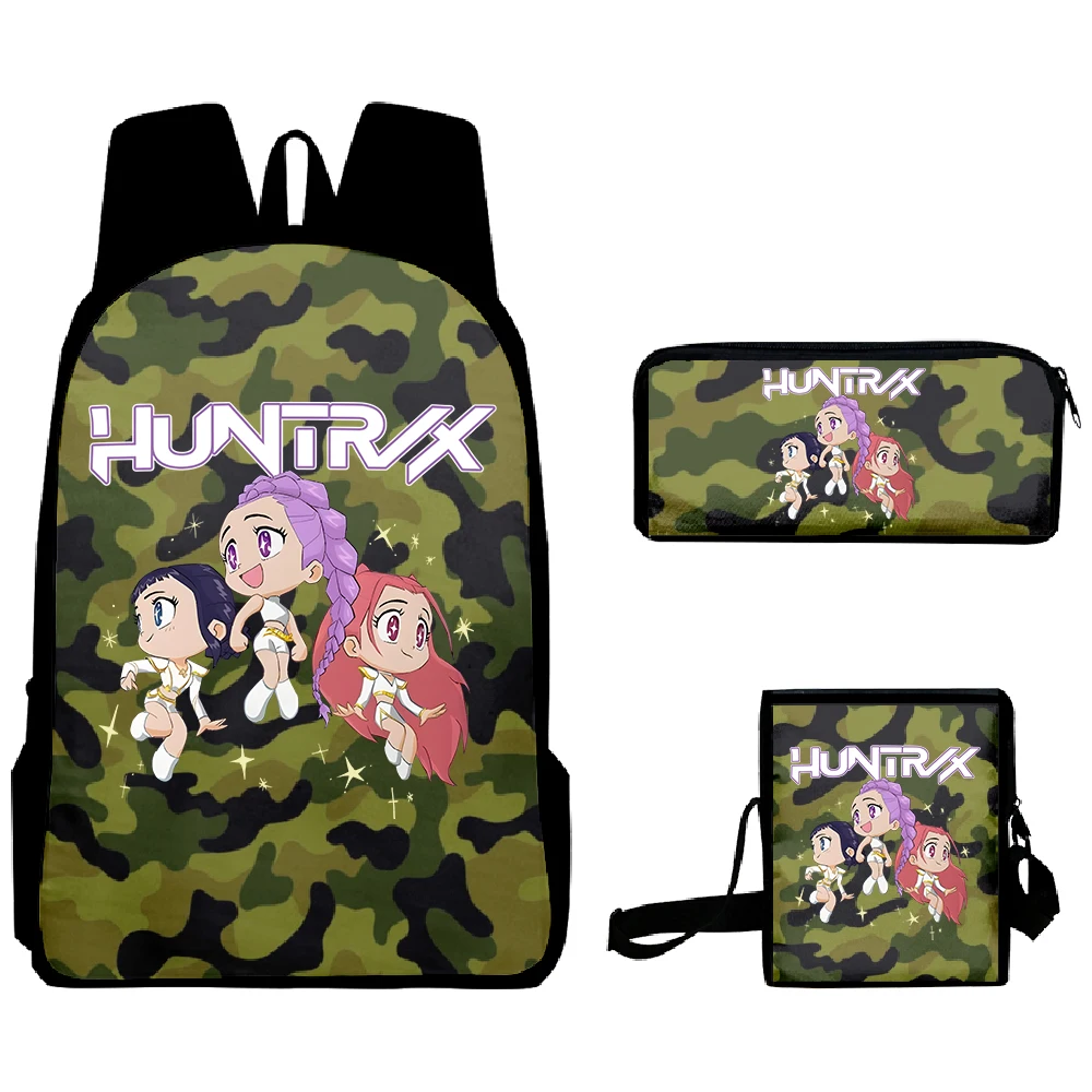 

KPop Demon Hunters As Seen On Huntrix World Tour 3pcs/set Backpack Shoulder Bag Women Men Outdoor Daypack 2025 Cartoon Movie