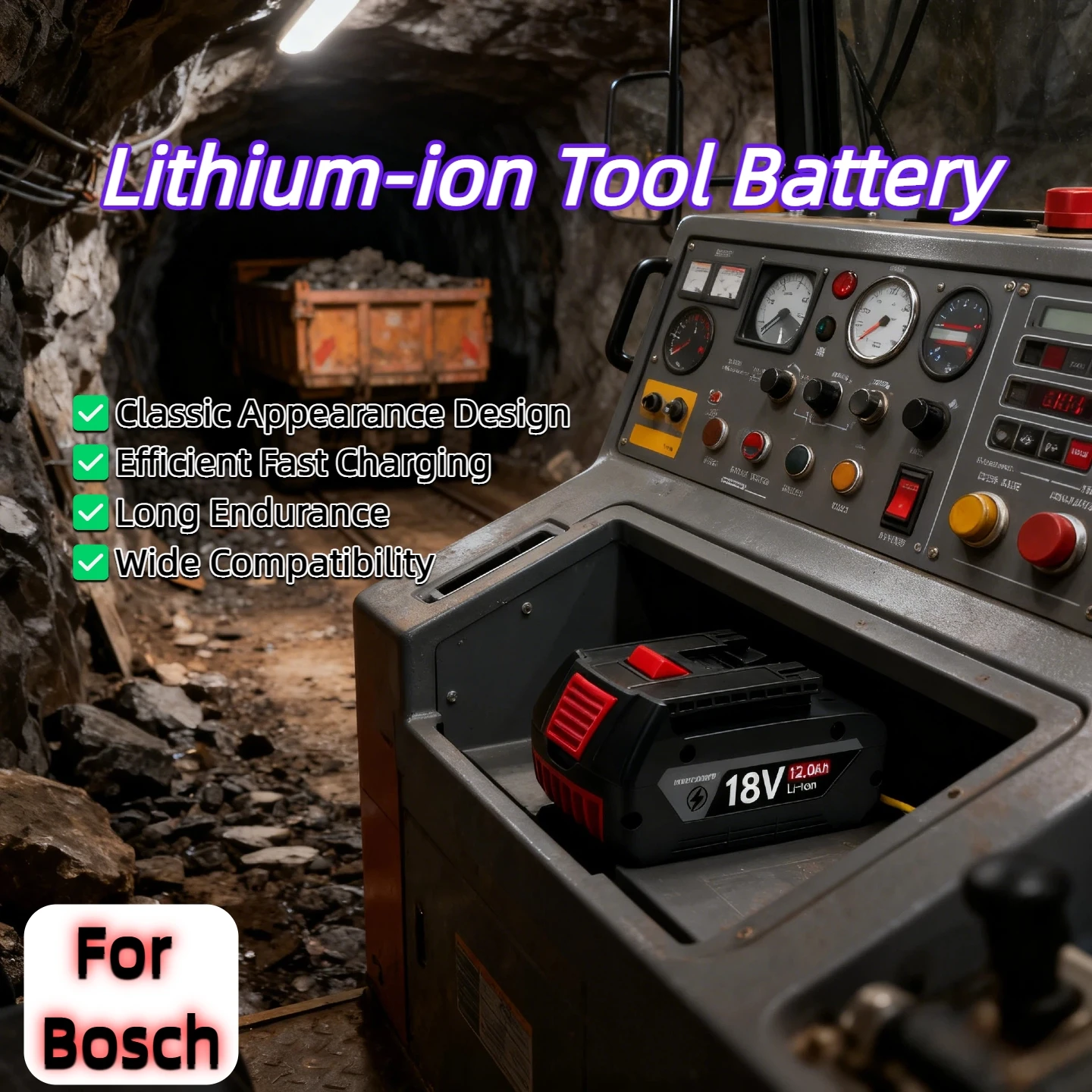 

18V 12.0Ah replacement battery, for Bosch 18V cordless tools BAT609 BAT618 GBA18V 21700 high power 5C power cell