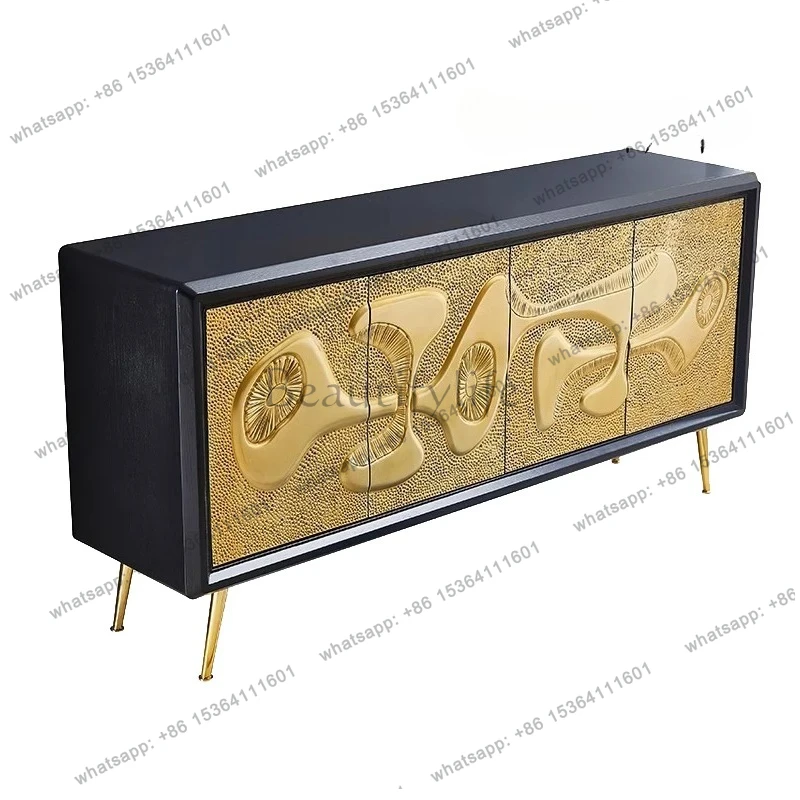 

American porch cabinet multifunctional dining side cabinet living room decoration neoclassical three-dimensional engraving