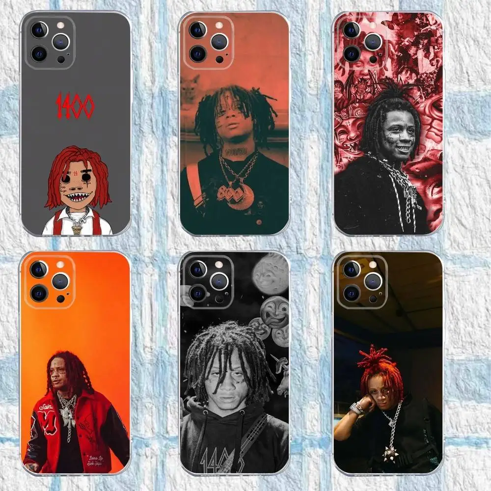 

T-Trippie Redds Rapper Phone Case For iPhone 16,15,14,13,12,11 Pro,Max,Plus,X,XS,XR,SE,Mini Transparent Silicone Soft