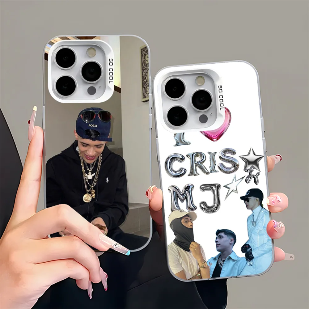

Cris MJ Rapper Phone Case For iPhone 16,15,14,13,12,11,Pro,Max,Plus,Mini,XS,SE Anti Fall Gray Silver Matte Hard Bumper