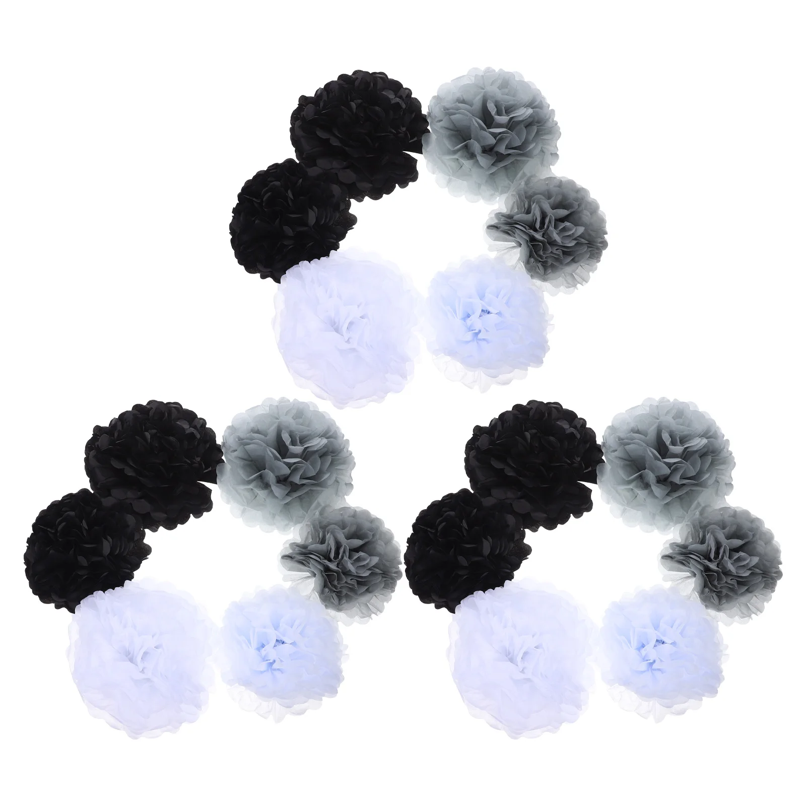 

18 Pcs Decorative Flower Balls Party Paper Pom Poms Decorate Birthday Tissue Decorations