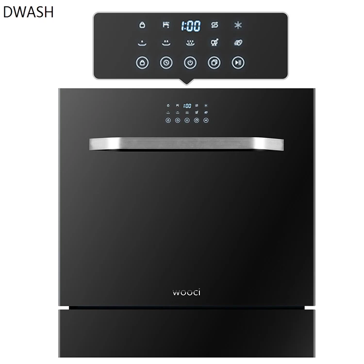 Ultrasonic Under Counter Dishwasher, Stainless Steel 3 in 1 Mini Portable Dishwasher, 4-8 Place Settings for Home Kitchen Use
