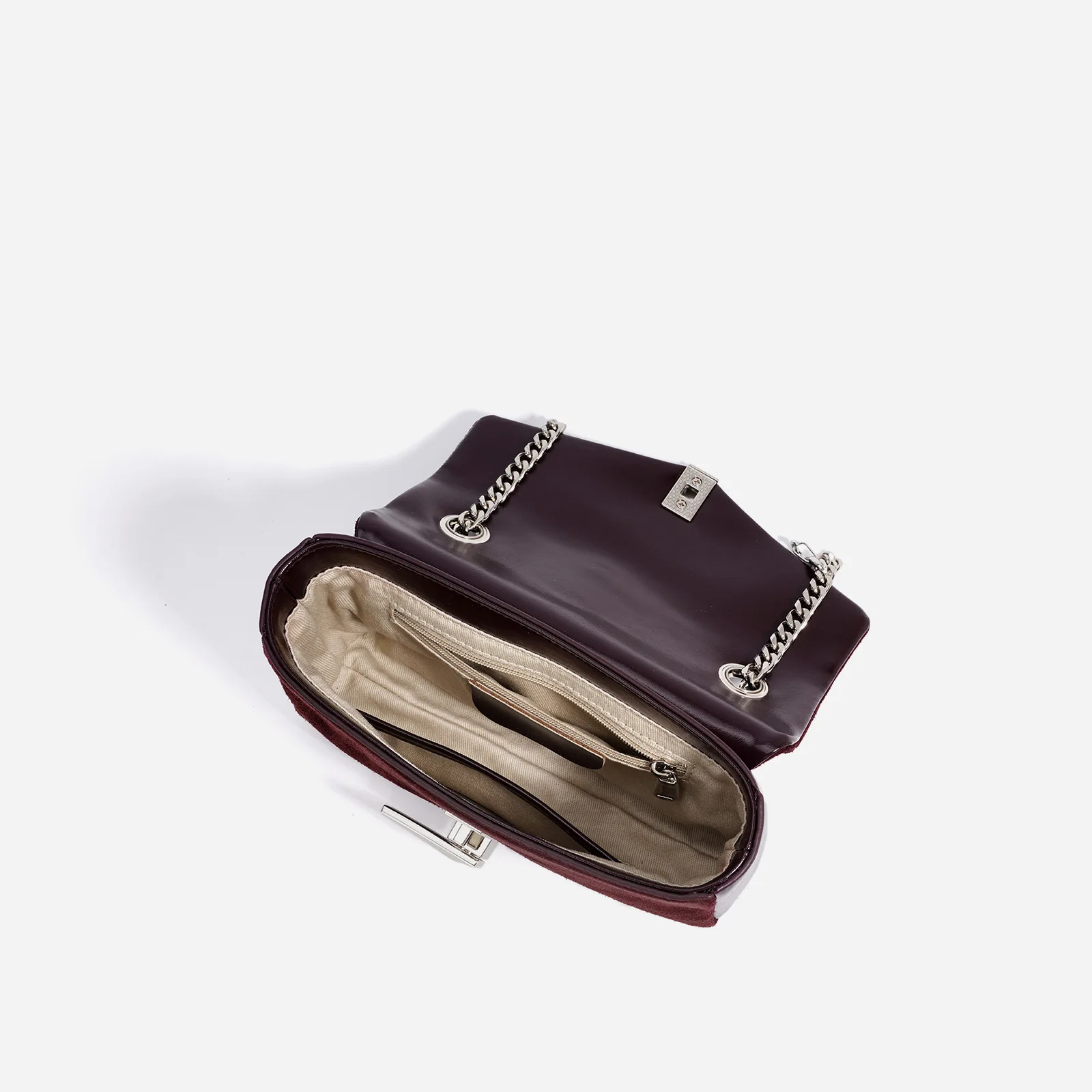 Genuine Leather Flap Design Small Square Bag Simple Versatile Commuter Cowhide Shoulder Bag Lady Chains Handbags - Image 4