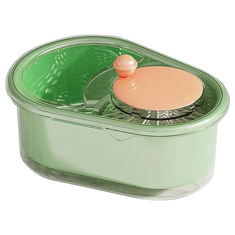 

A24F-Fruit Cleaning Spinner Machine, Large Multifunctional Vegetable Washer Bowl With Brush, Fruit Scrubber For Home Kitchen