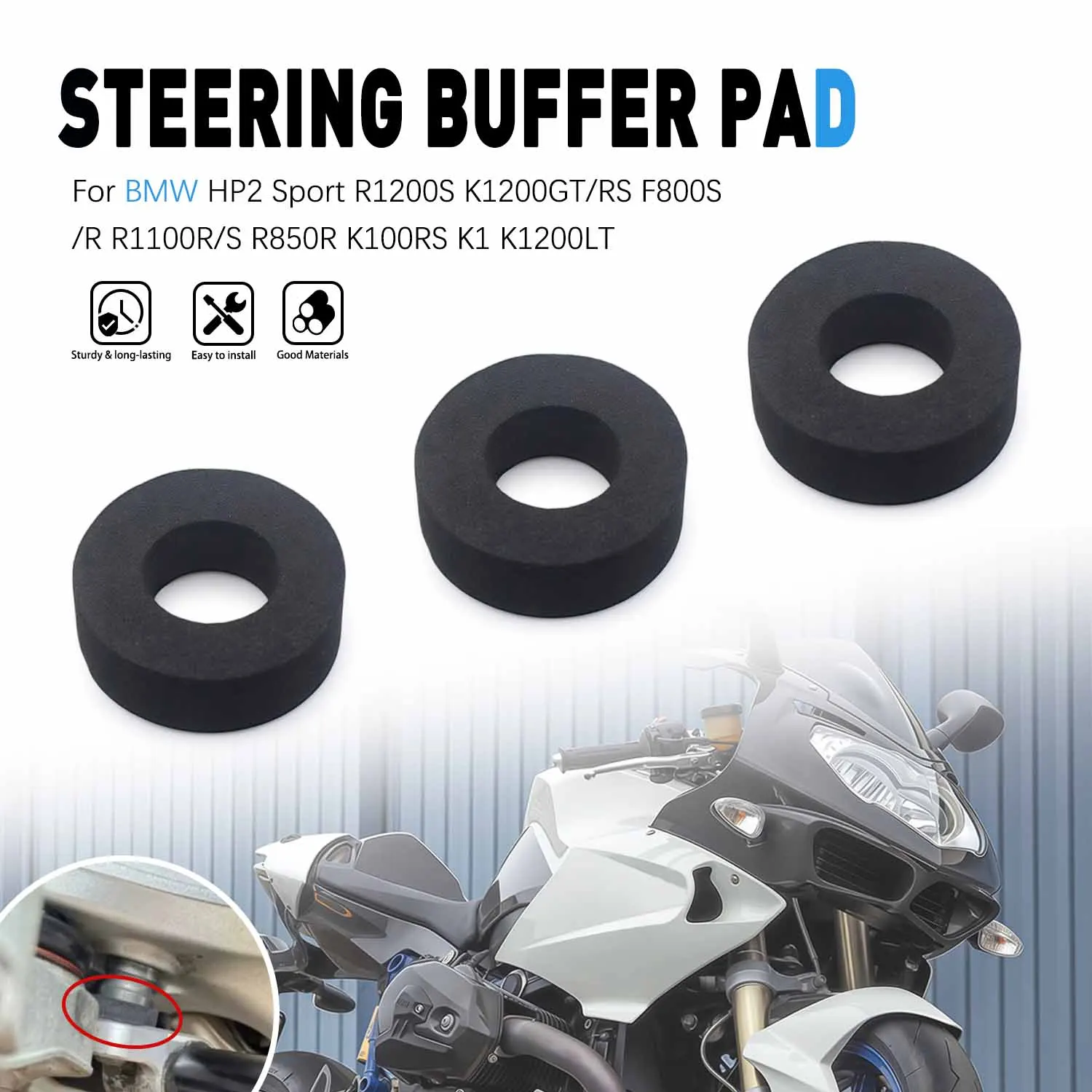 

Steering cushioning cushion pad Motorcycle For BMW R1200GS R1200RT R1200GS R1200S R1200R R1250RT R1250GS R1250R R1100R