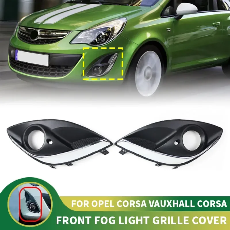 

Front Lower Bumper Car Front Fog Light Grille Grill Cover FOR OPEL CORSA D 2011-2014 FOR VAUXHALL CORSA D 2011-2014