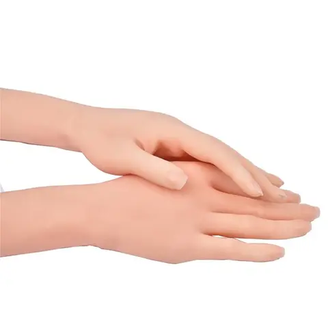 Maniquí de mano femenino para mujer, accesorios para el cuerpo, modelo de joyería, arte de uñas, enseñanza de belleza de Halloween, dedo Real, C747, 23cm
