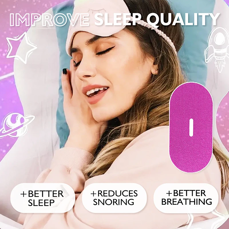 Improve Sleeping Promoting Better Breath Portable Night Sleep Mouth Orthosis Tape Stop Snoring Patch Nose Breathing Correction+~