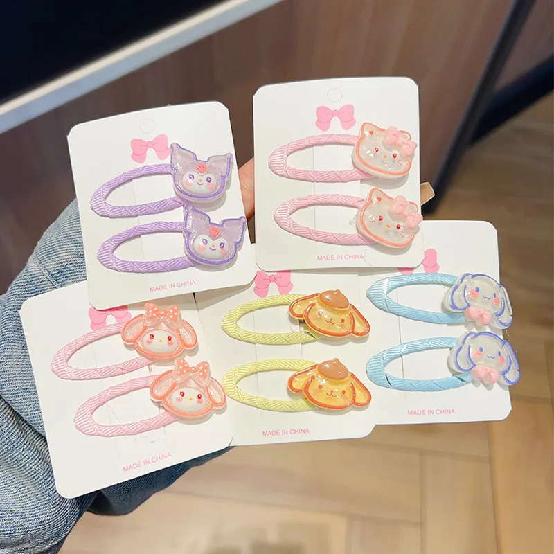 

Kawaii Cute Hello Kitty Hairpin Cartoon Anime Sweet bangs Kuromi My Melody Collection Toy Student Girls Birthday Gifts Wholesale