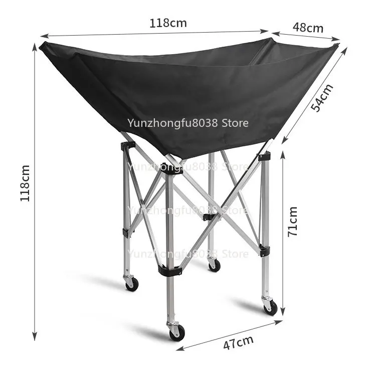 Custom Color Basketball Volleyball Football Sports Equipment Portable Folding Training Ball Cart with Wheels