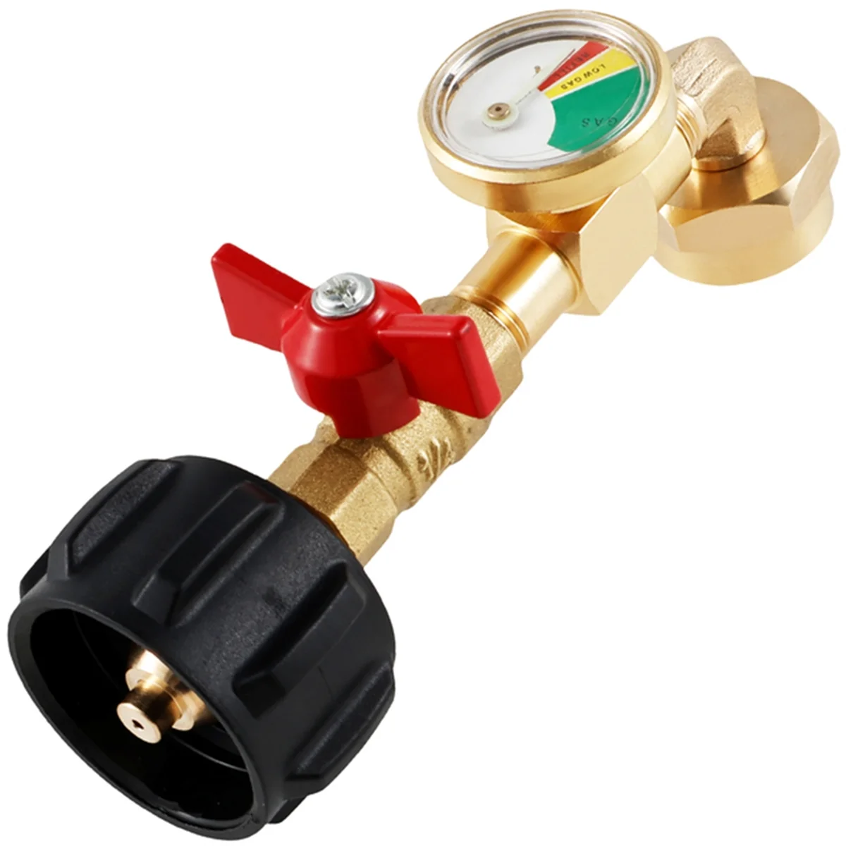 

Propane Gas Tank Connector Refill Adapter Gas Pressure Gauge Level Indicator with Gauge,Explosion-Proof Joint(B)