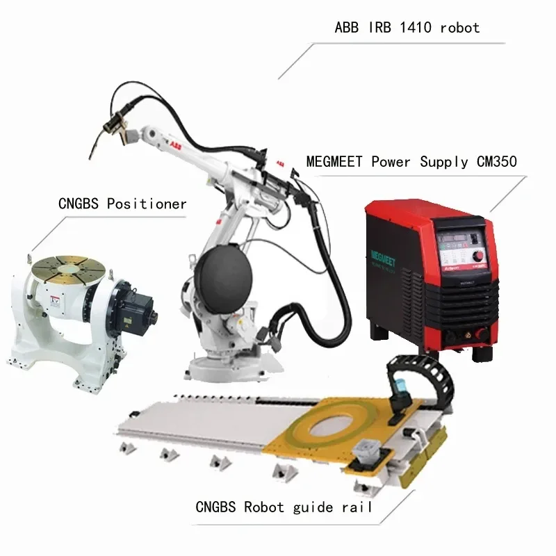 Popular 6 Axis China Frame CNC Arc Tig Welding Robot Machine ABB Arm 1520ID for Spot Welding and Fiber Laser Welding Machine