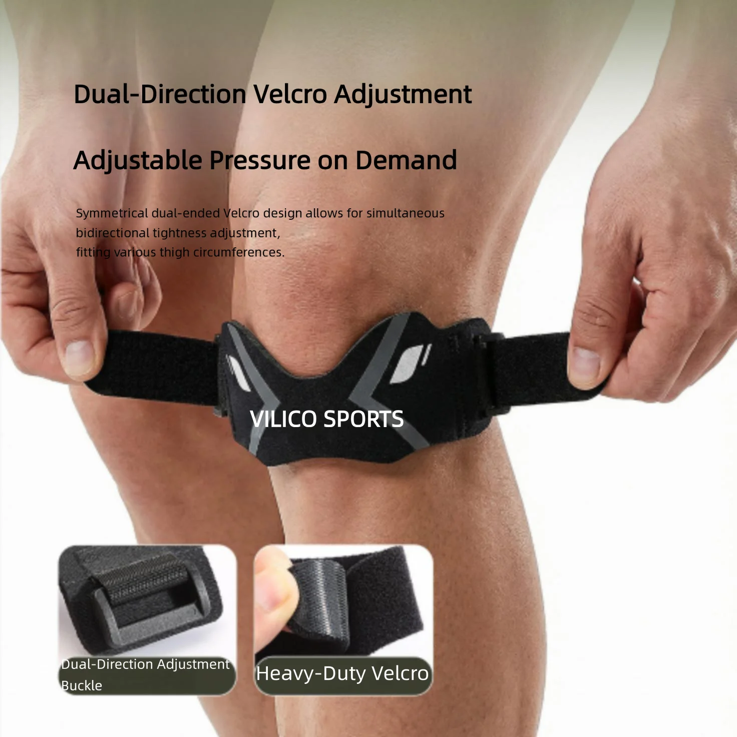 1 Stück Patella-Knieband zur Schmerzlinderung, Knieunterstützung, Patella-Stabilisator, Ergonomische Sehnenbandage – Detail 5