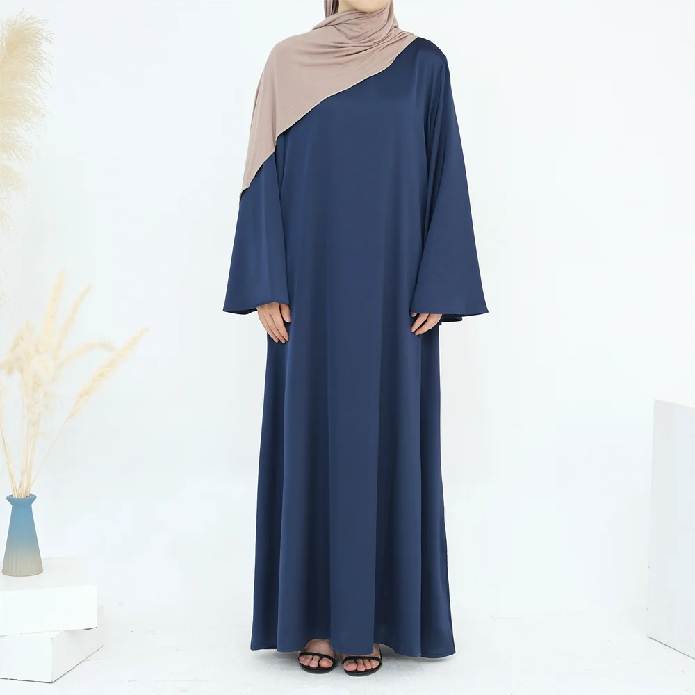 2024 New Eid Saudi Arabia Muslim Modest Dress for Women Dubai Luxury Abaya Islamic Solid Morocco Caftan Turkey Holiday Clothing