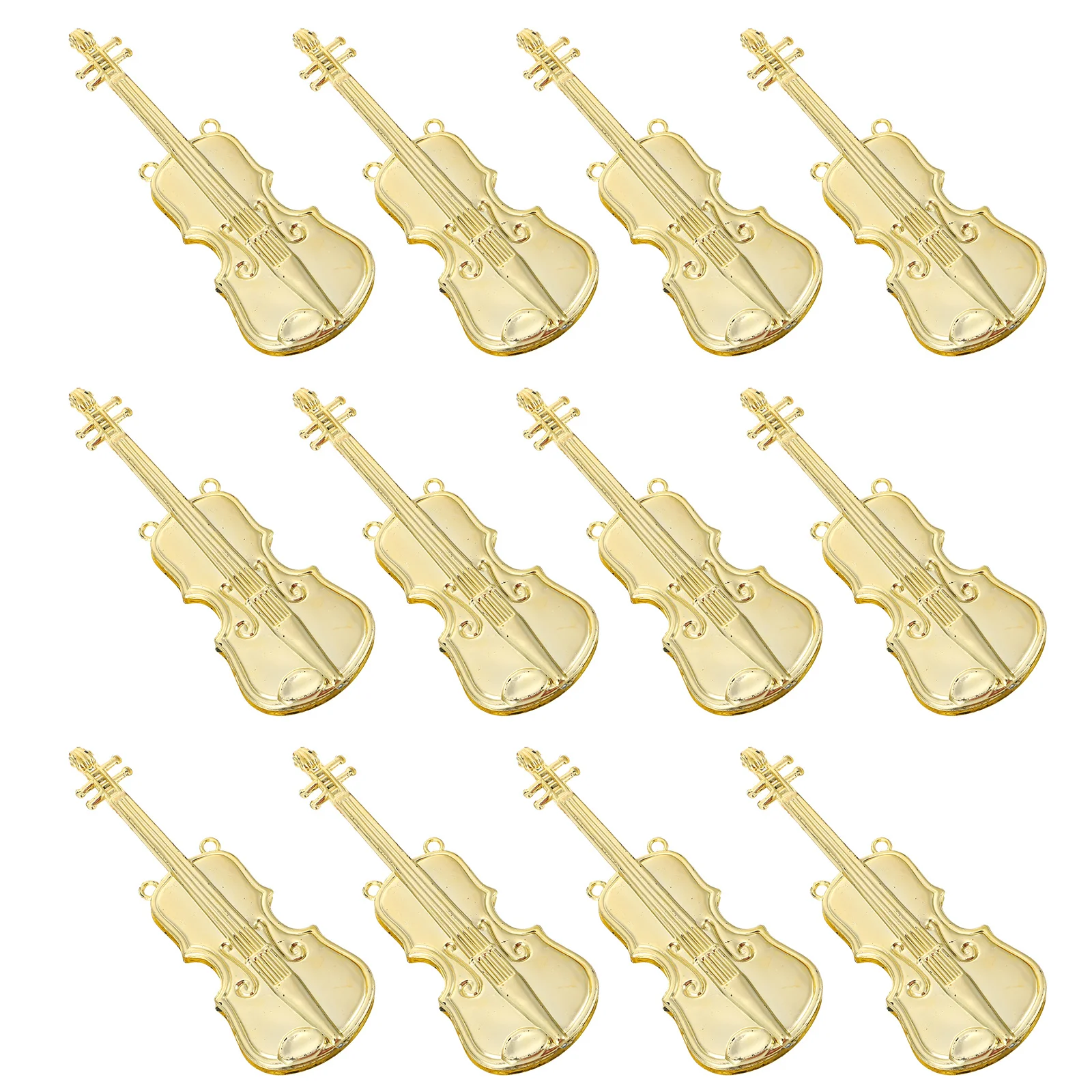 12 pezzi di clave di violino di Natale ornamento modello di strumento musicale accessori per flauto microfono gonfiabile per bambini