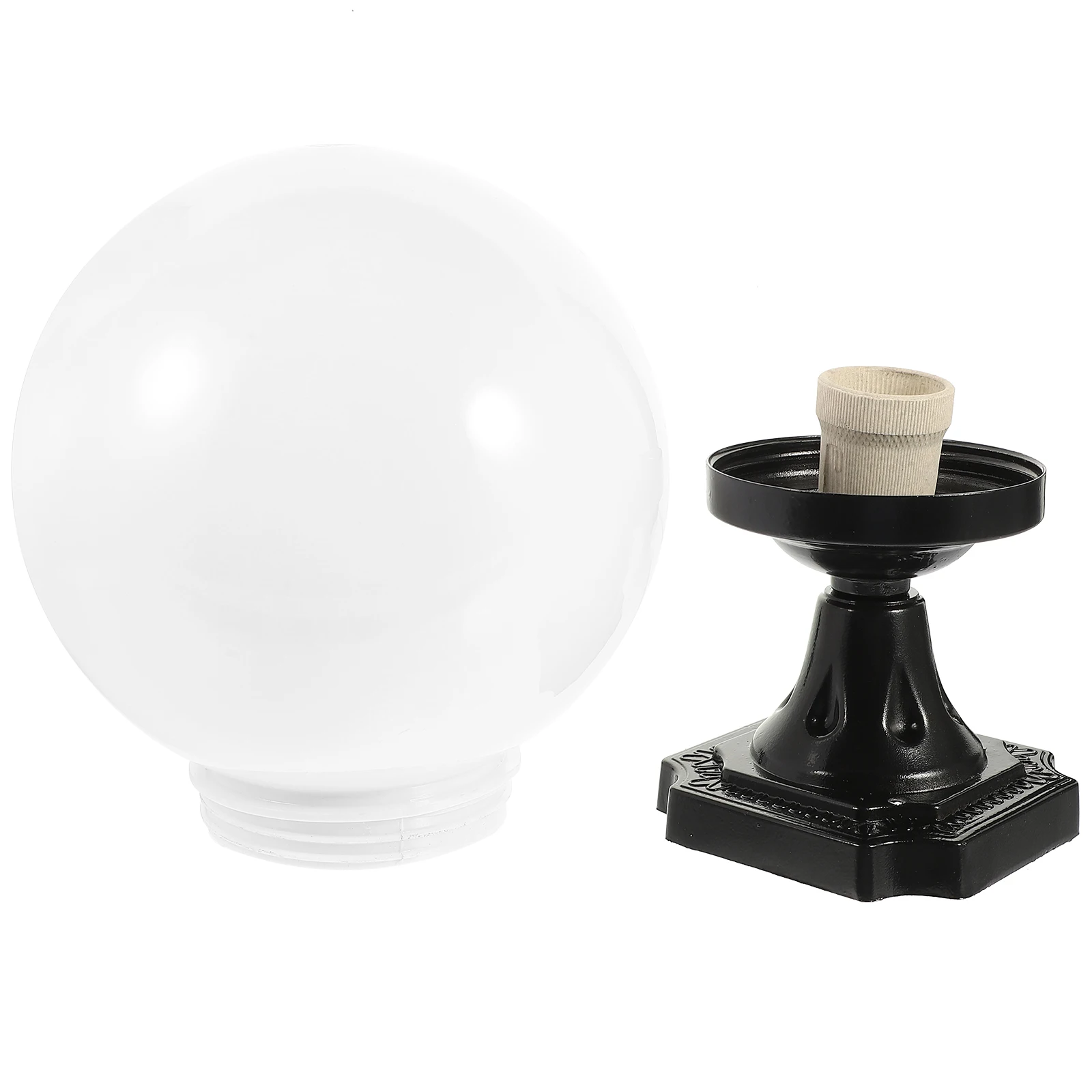 

Spherical Column Lamp Shade Acrylic Globe Light Cover Wall Post Outdoor Replacement Lantern Shades Globes Street Porch Patio