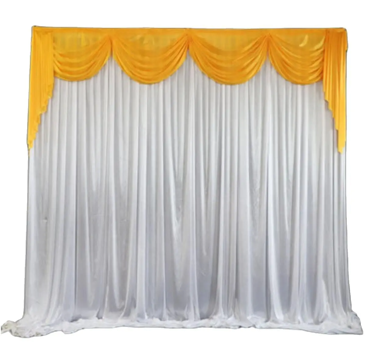 

Wedding Curtain Backdrop Party and Celebration white Background wall Satin Drape black backcloth swags decoration