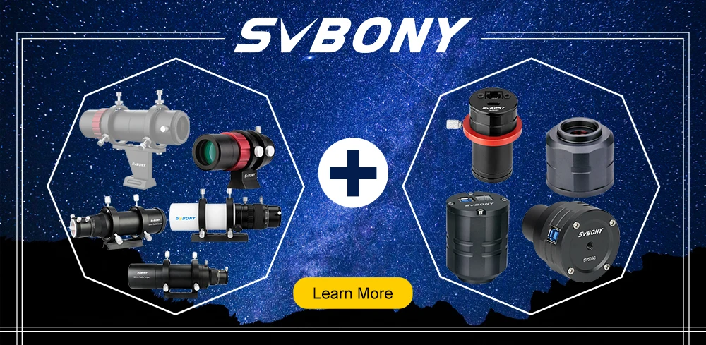 SVBONY Teleskop-Führungsfernrohr 50 mm/190, 60 mm/240 mm, kompaktes Deluxe-Führungsfernrohr mit 1,25 Zoll doppelter spiralförmiger Fokus SV106 – Detail 1