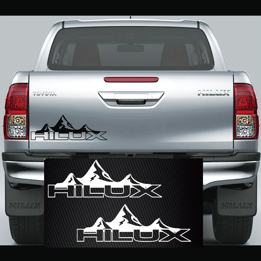 

Custom Car Sticker Fit For Toyota Hilux Revo Vigo Mountain Racing Door Tailgate Stripe Graphic Vinyl Decals