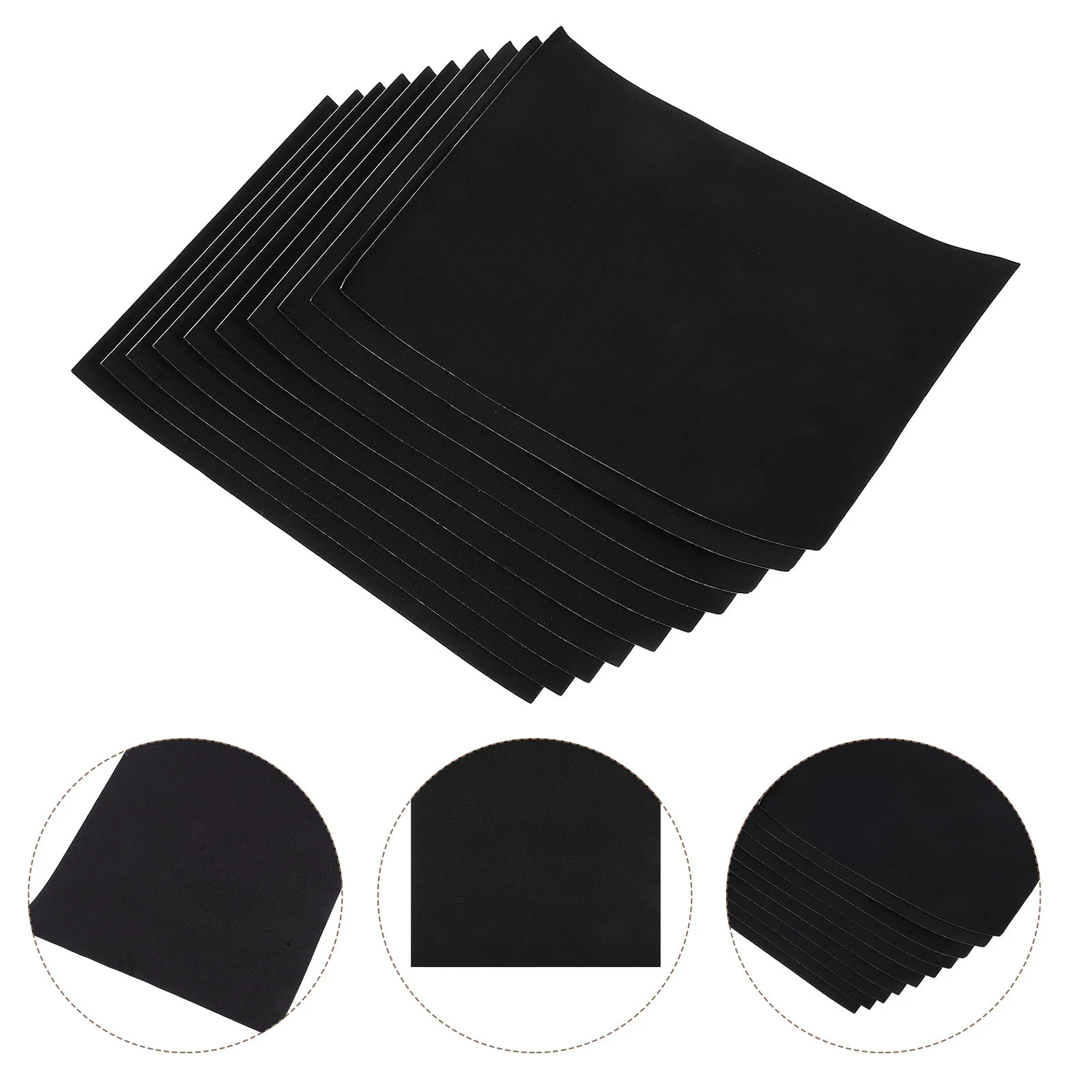 

10Pcs Self Adhesive Noise Pads Stylish Black Finish Sound Absorbing Sponge for Home Office Furniture Sticky Furniture Pads