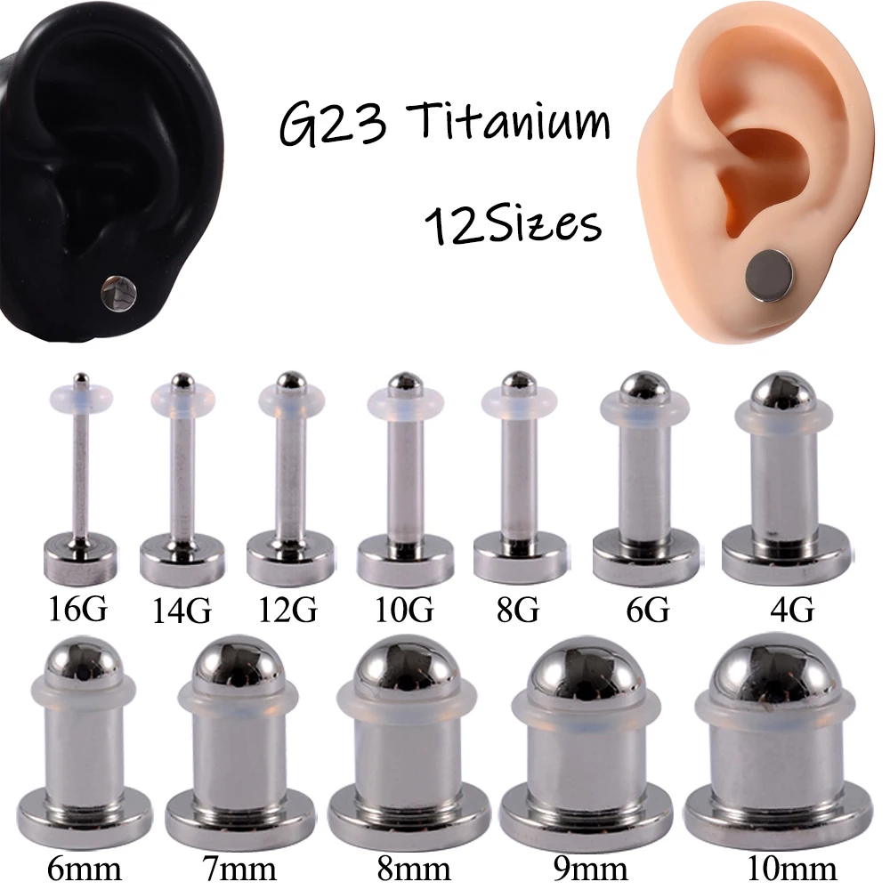 1Pair Surgical Steel Ear Gauge Surface Hand Polished Cylinder Ear Expander Stretcher Kit Ear Plugs Body Piercing Jewelry