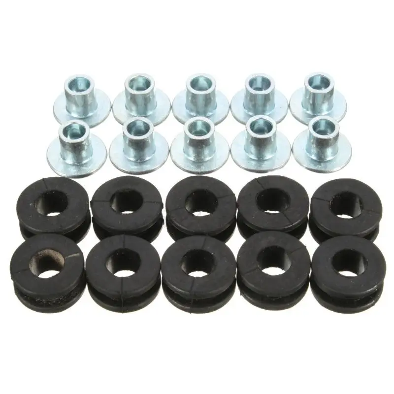 10Pcs Motorcycle Rubber Grommets Pressure Relief Cushion Accessories