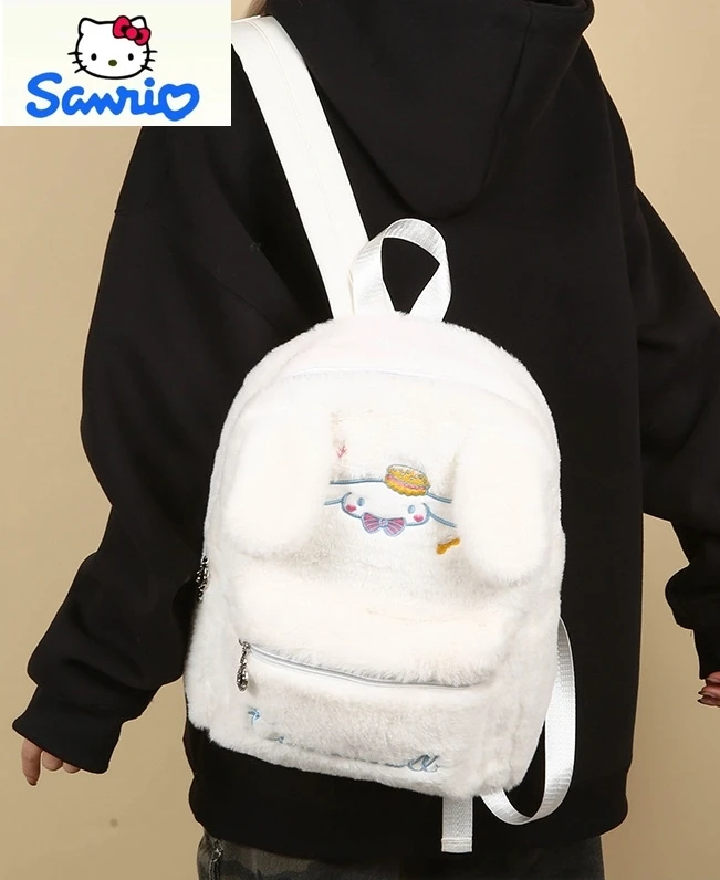 حقيبة ظهر سانريو عالية الجودة مطرزة بالكرتون هالو كيتي ذات سعة كبيرة ولطيفة وخفيفة الوزن