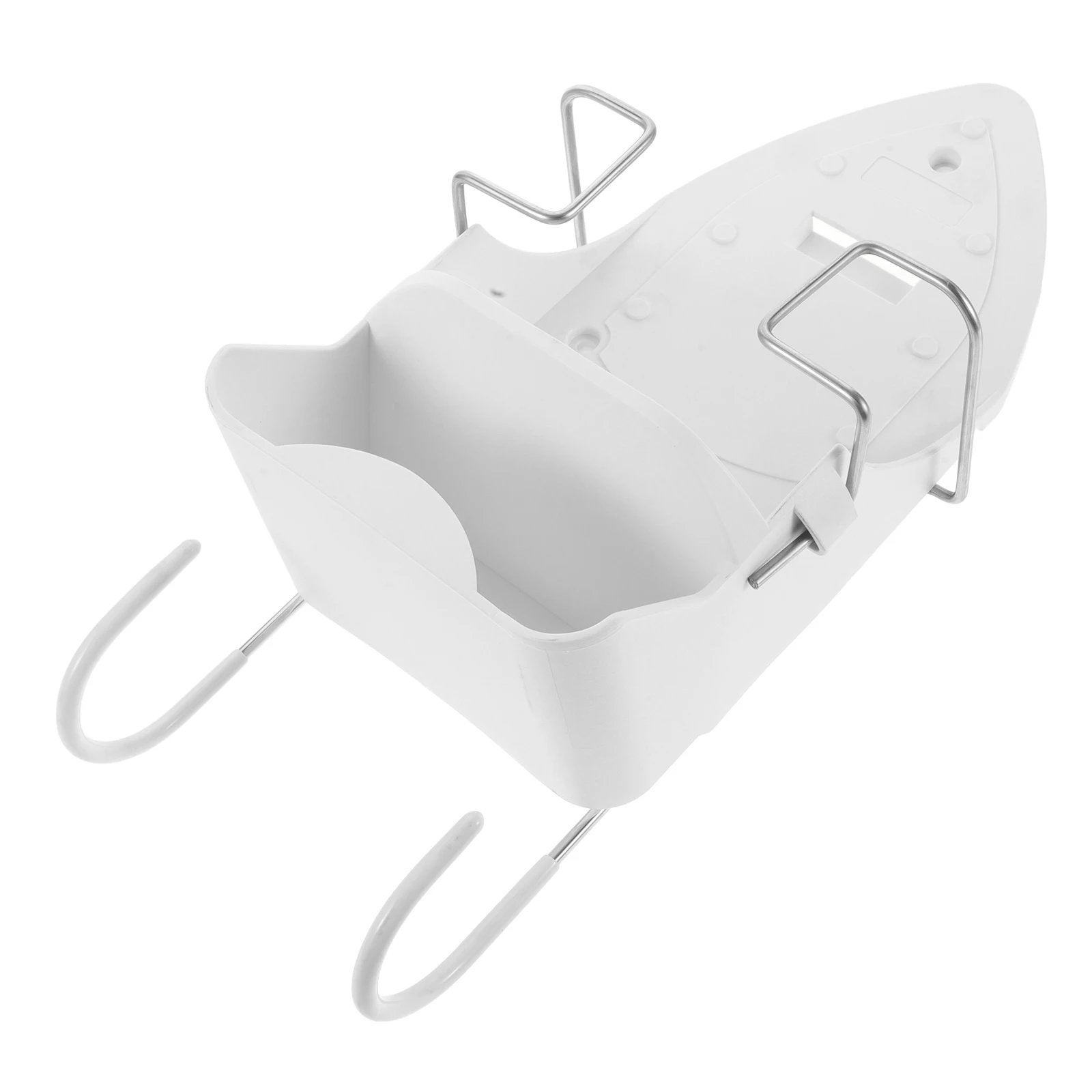 

Ironing Board Hanger Stainless Steel Wall Mount Storage Rack Home Laundry Closet Garage Folding Iron Stand White