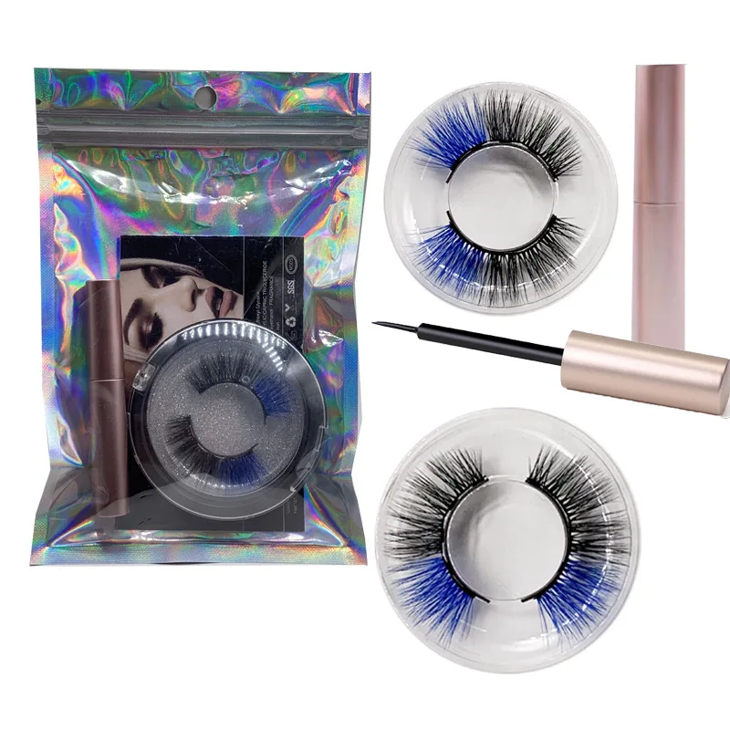 

Beautiful Hand-made Magnetic Eyelash Reusable Fluffy 5D Mink Lashes Natural Colored False Eye Lashes Women