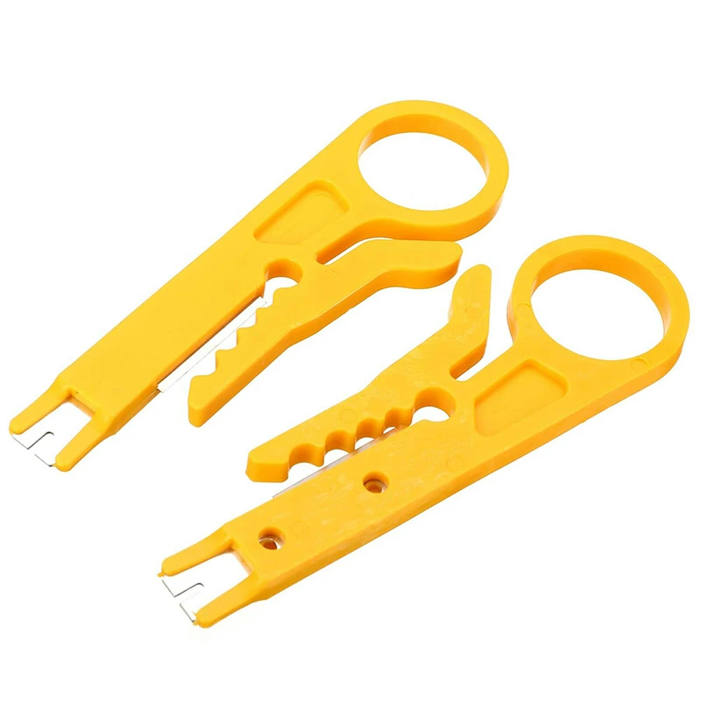 Cable Wire Punch Cutter Stripper Manual Pliers Effortless Stripping of Data Cable Wires with 10pc Plastic Pliers Tool