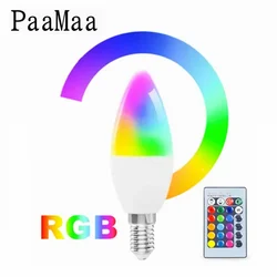 E14 LED Bulb Candle Color Indoor Neon Sign Light Bulb RGB Tape With Controller Lighting AC85-265V Dimmable Smart Lamp For Home