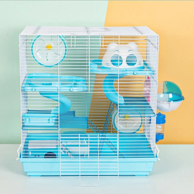Large Hamster Cage Three Story Luxury Villa Castle Tall Basic Home Syrian Dwarf Pet Habitat House Hamster Accessories  Supplies