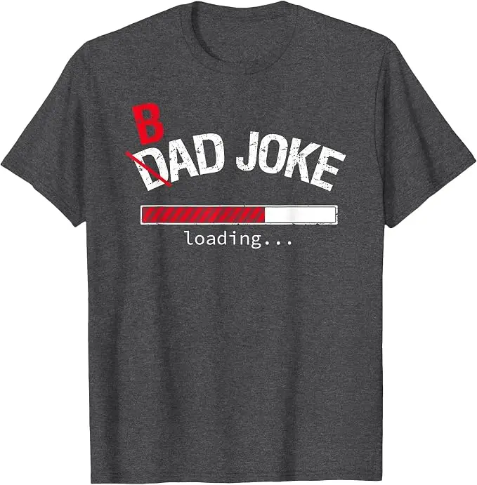 Lustiges T-Shirt mit dem Text „Bad Joke/Dad Joke Loading“ für Papa und Männer, Y2k Persönlichkeits-Mode, weiches Baumwoll-T-Shirt mit Spruch, Kurzarm-Oberteil – Detail 11