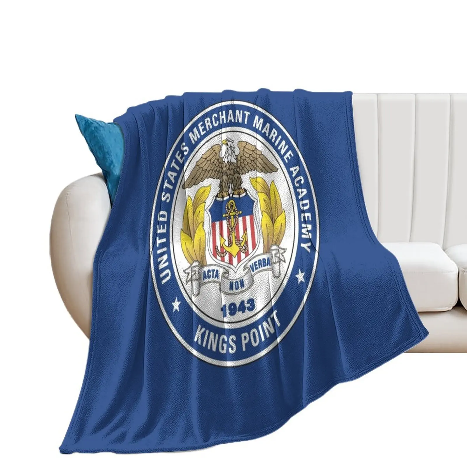 United States Merchant Marine Academy? Throw Blanket Cute Summer Beddings Softest Plaid Blankets