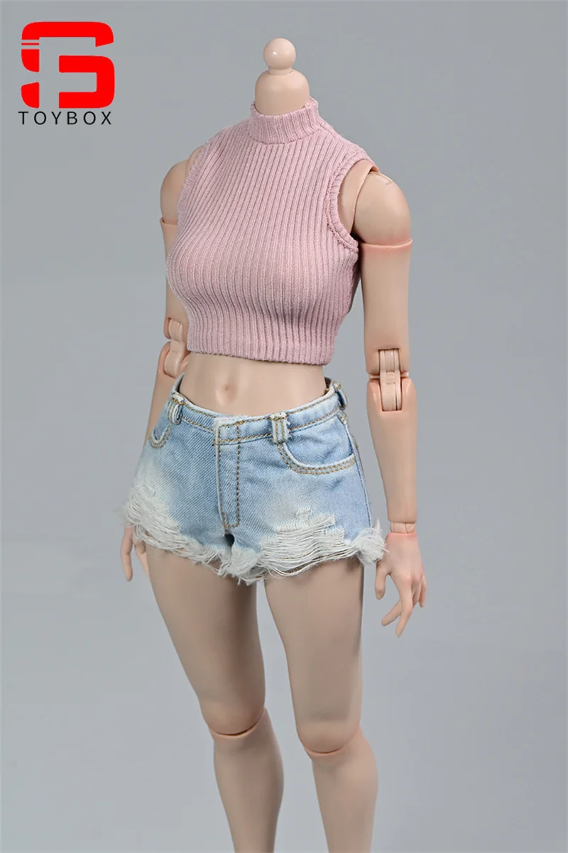 1/6 Schaal Vrouwelijke Gewassen Denim Shorts Hotpants Kleding Accessoires Fit 12 ''Worldbox Soldaat Action Figure Body Poppen