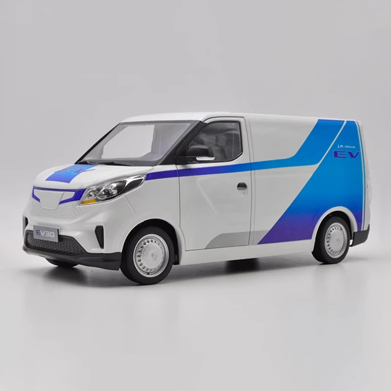 Diecast 1:18 Scale MAXUS EV30 Alloy Business Van Car Model Finished Product Simulation Toy Collection Gift Static Model Display