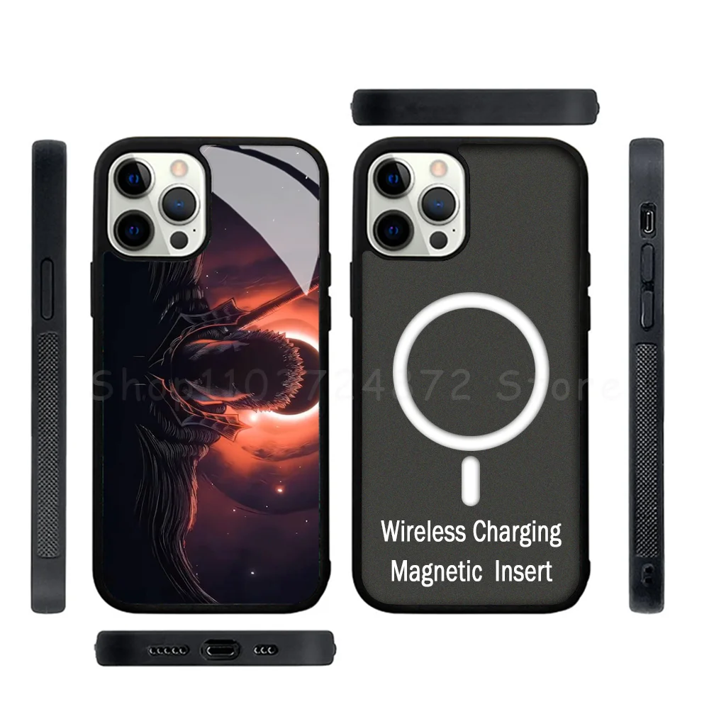 Berserk Phone Case Strong Magnetic For IPhone 15 14 13 Pro Max Alex Mirror For Magsafe Wireless Charging Cover