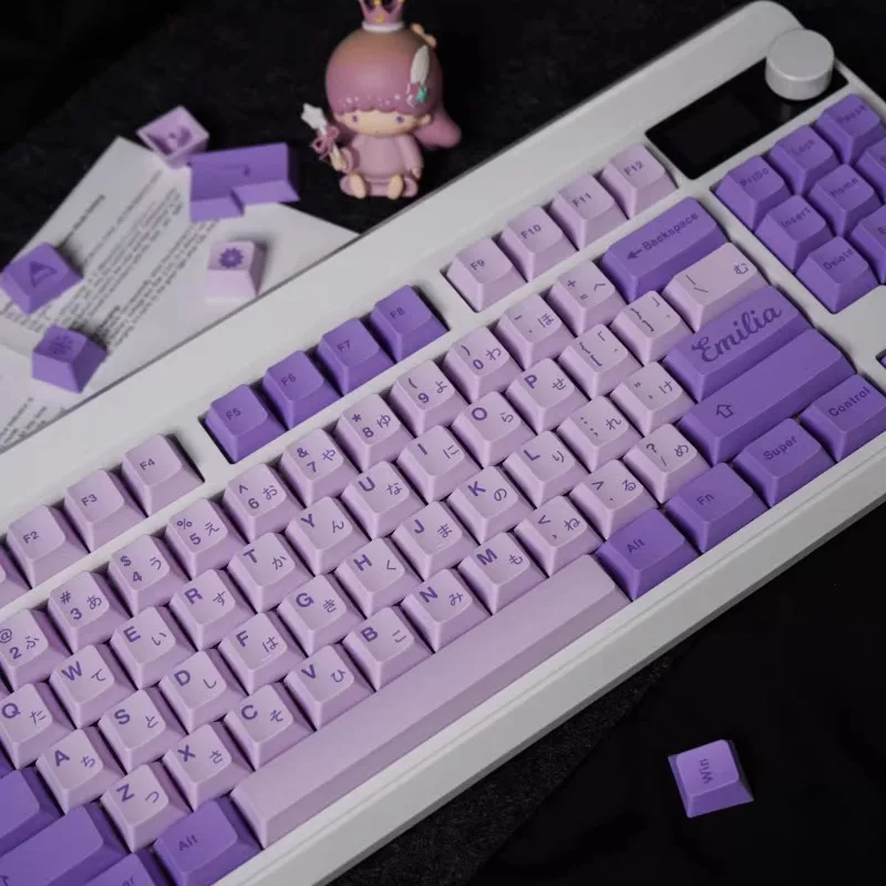 Imagem -04 - Frost Witch Roxo Teclado Mecânico Keycaps Sublimação Pbt Cereja Altura Original Adaptável 61 65 87 141 Chaves