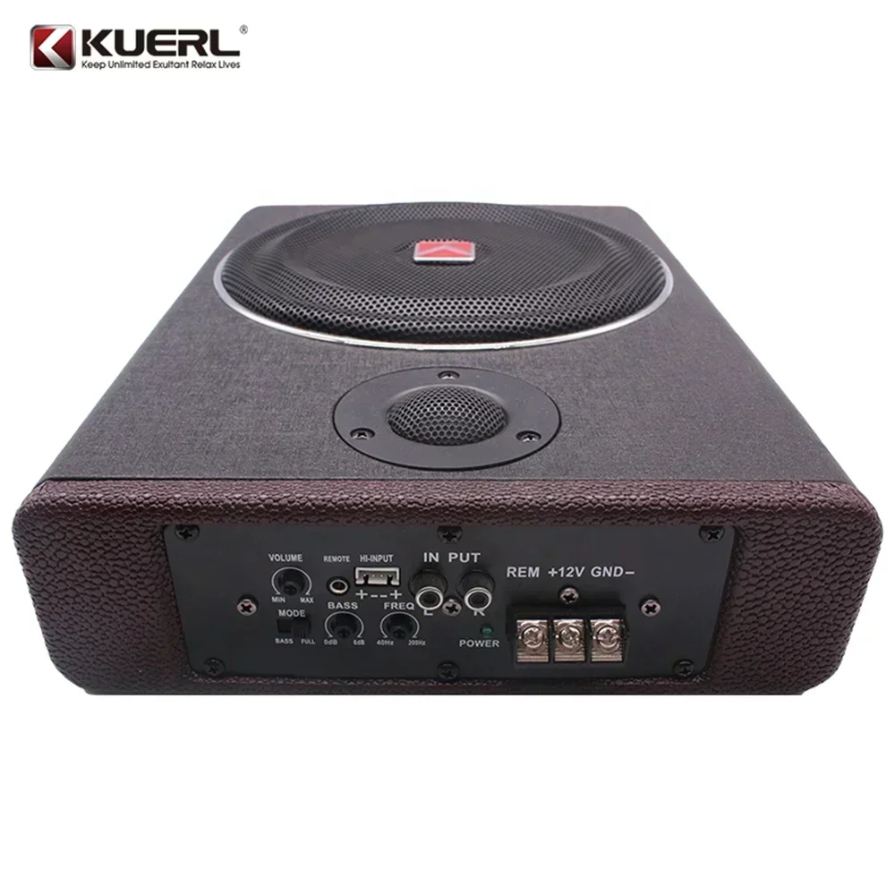 Factory wholesale super thin 12V 8 inch Dj subwoofer 600W car flat audio subwoofer high quality car audio underseat subwoofer