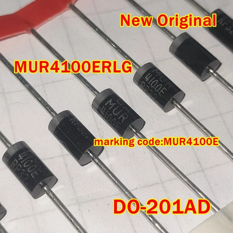 

10pcs to 500pcs MUR4100ERLG DO-201AD New Original marking code:MUR4100E SWITCHMODE TM Power Rectifiers