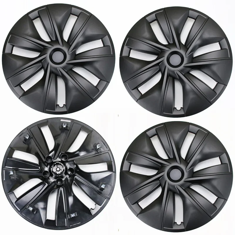 4PCS Hub Cap Performance Replacement Wheel Cap 18 19 Inch Automobile Hubcap Full Cover Accessories 2021-2023 for Tesla Model 3/Y