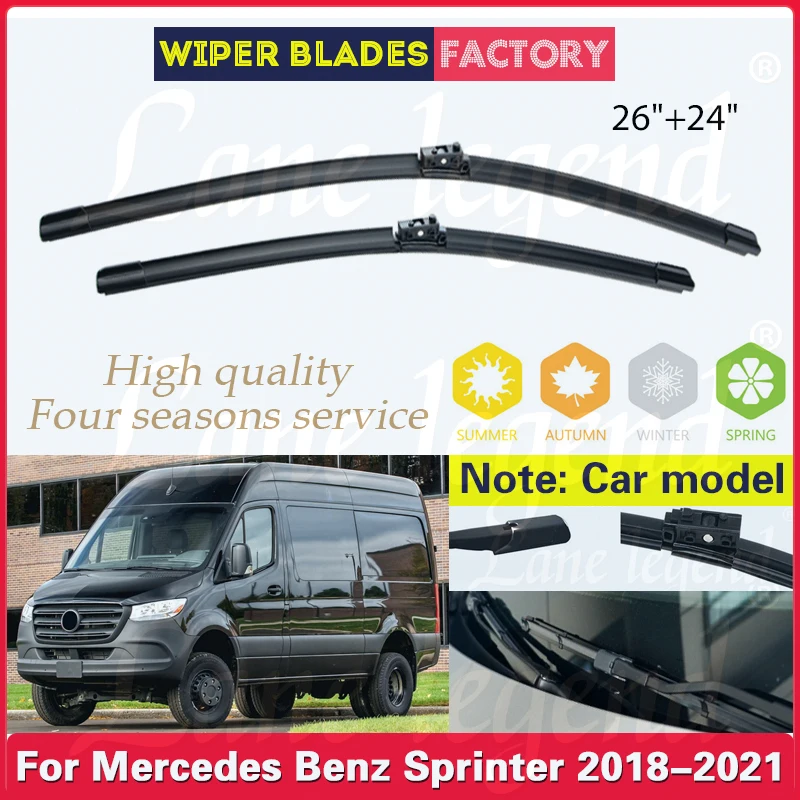 For Mercedes Benz Sprinter 2018 2019 2020 2021 Car Front Wiper Blades Soft Rubber Windscreen Rain Brush 26